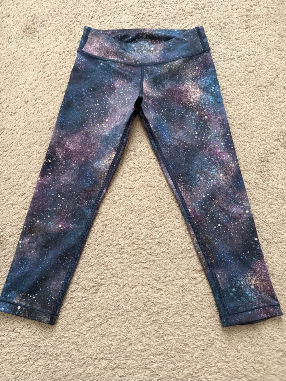 Athleta Girl Galaxy Print Kids Leggings - Blue/Purple